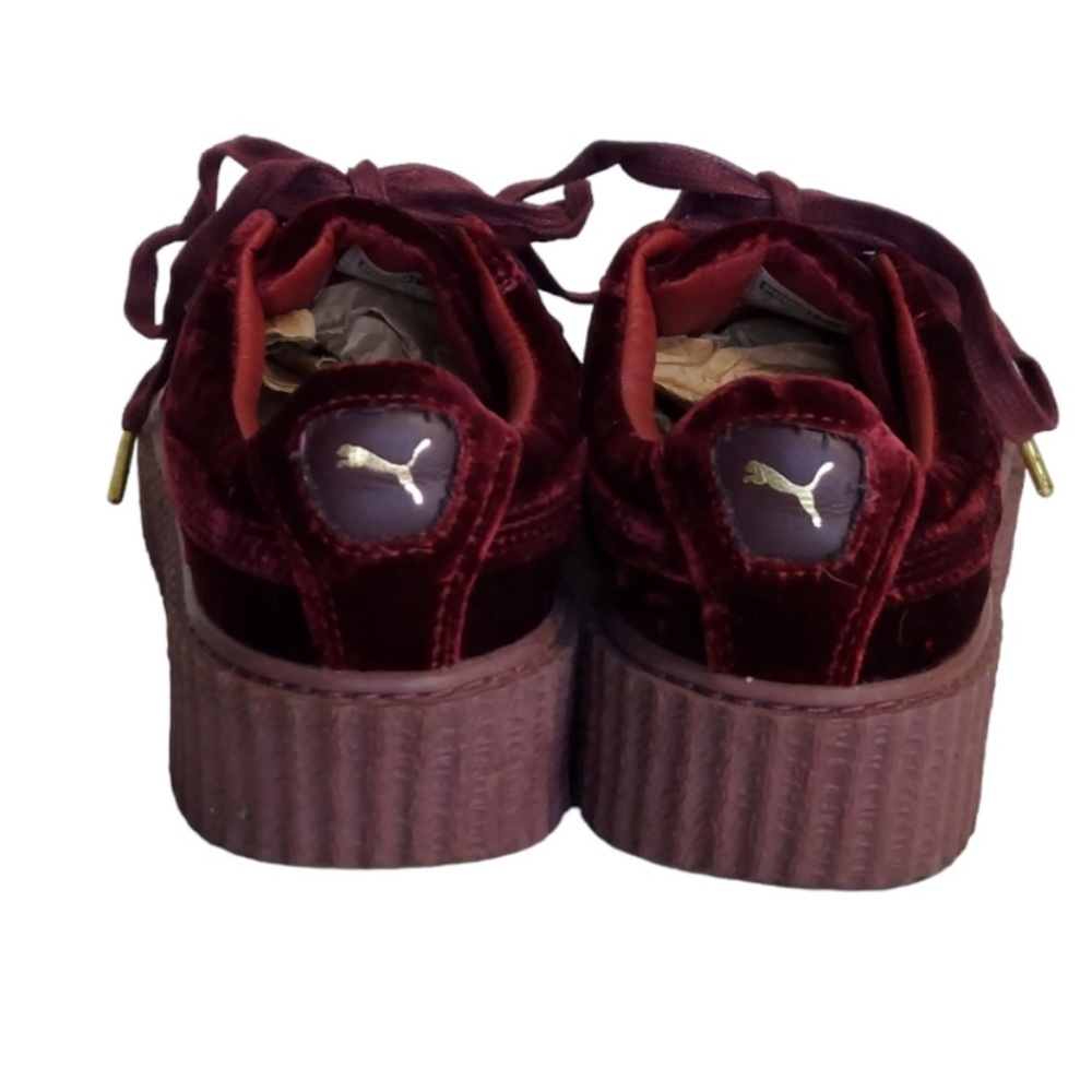 Fenty Puma Creeper Velvet Rihanna Royal Purple Burgundy Shoes - Picture 3 of 6